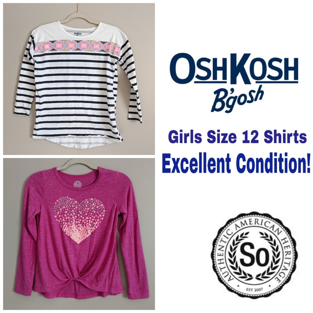 Girls like New 2 long sleeve shirts, glitter heart